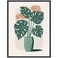 Monstera Plant in Vase Wall Art Print