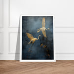 Load image into Gallery viewer, Japanese Inspired Soaring Cranes Wall Art Print