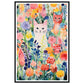 Whimsical Flower Garden Cats Wall Art Print