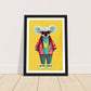 Trendy Koala Couture Illustration Wall Art Print