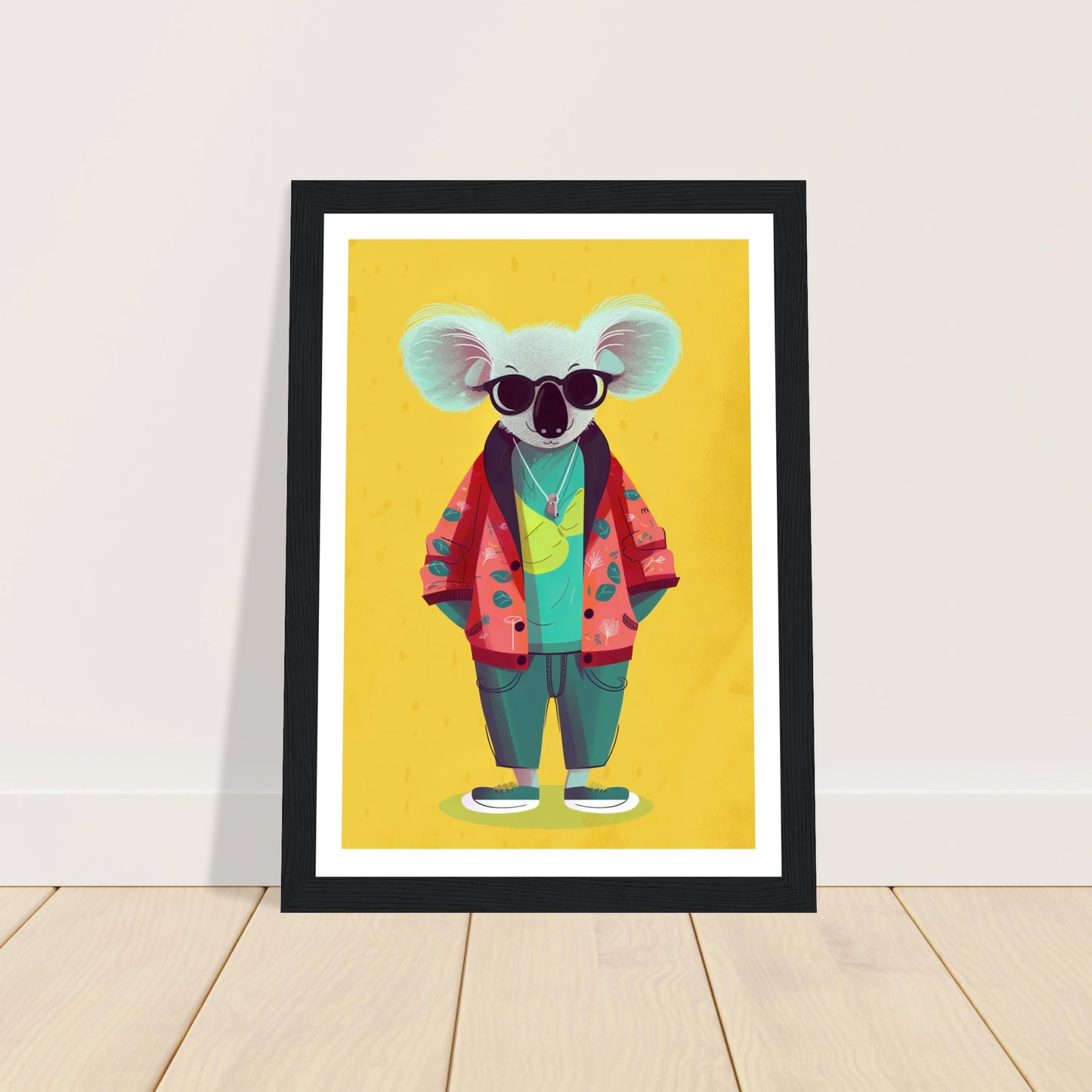 Trendy Koala Couture Illustration Wall Art Print