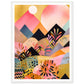 Lush Pink Zig Zag Mountain Peaks Wall Art Print