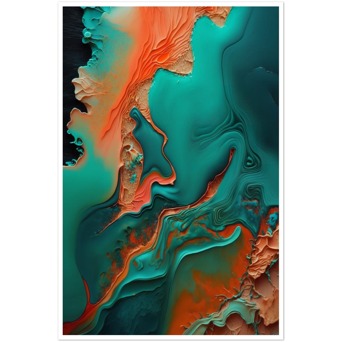 Oceanic Dreamscape Abstract Painting Wall Art Print