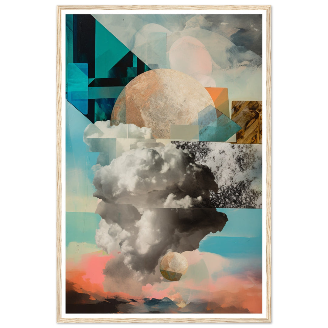 Celestial Cloud Collage Dreamscape Wall Art Print