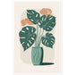 Monstera Plant in Vase Wall Art Print