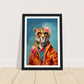 Cheetah in Floral Attire Wall Art Print