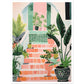 Mediterranean Stairs and Vibrant Potted Plants Wall Art Print