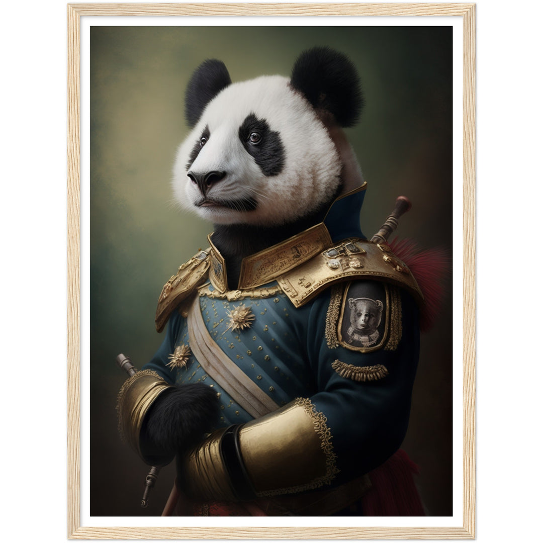 Panda Army General Portraiture Wall Art Print