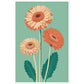 Radiant Gerbera Minimalist Daisy Flower Art