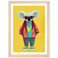 Trendy Koala Couture Illustration Wall Art Print