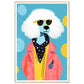 Cool Canine Poodle Illustration Wall Art Print