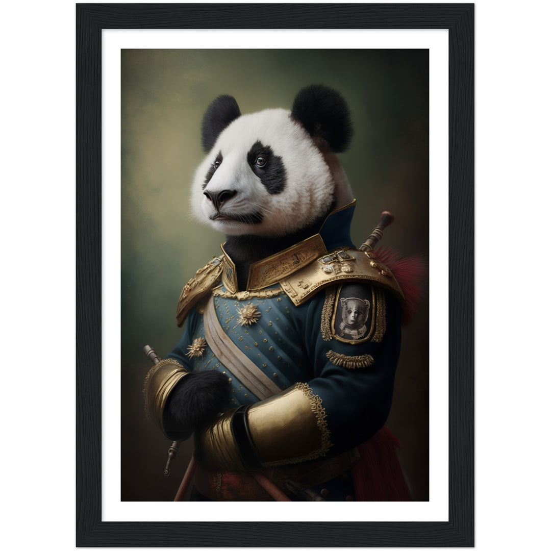 Panda Army General Portraiture Wall Art Print