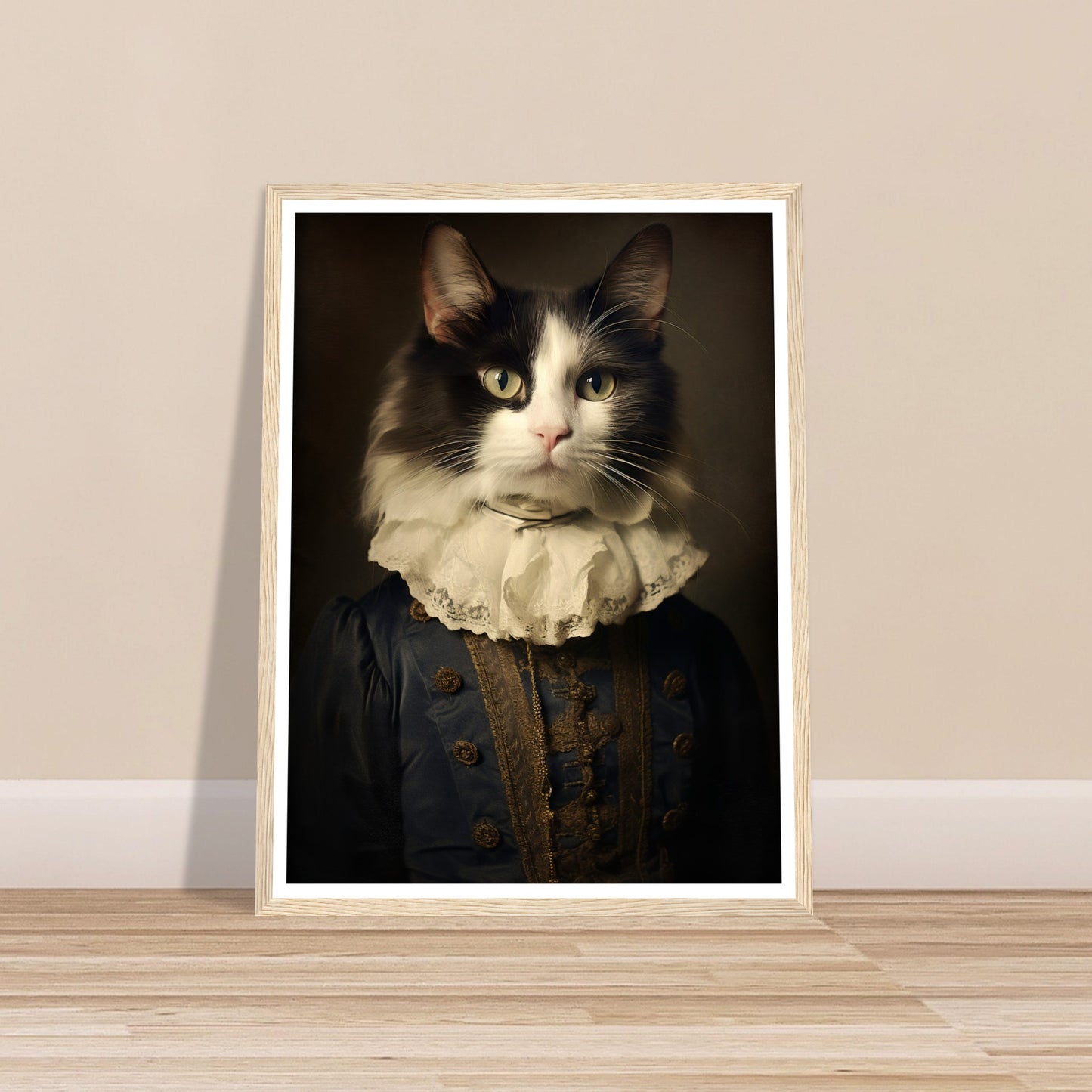 Vintage Tudor-Era Ragdoll Cat Portraiture Wall Art Print