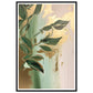 Golden Botanical Fluid Leaf Symphony Wall Art Print