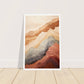 Abstract Mountain Earthly Tones Wall Art Print