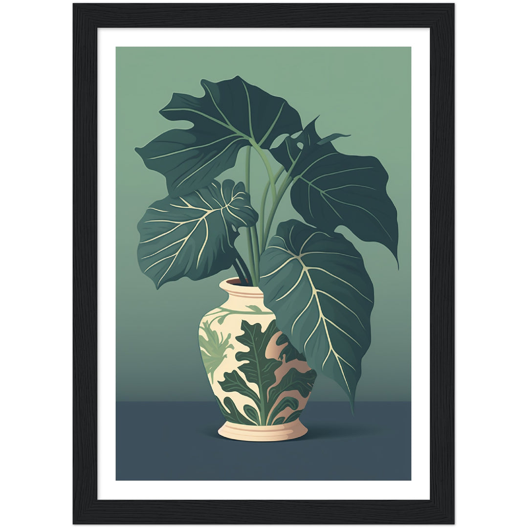 Floral-inspired Philodendron Plant Wall Art Print