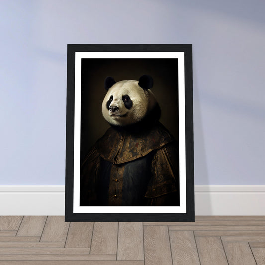 Majestic Tudor Panda Portraiture Wall Art Print