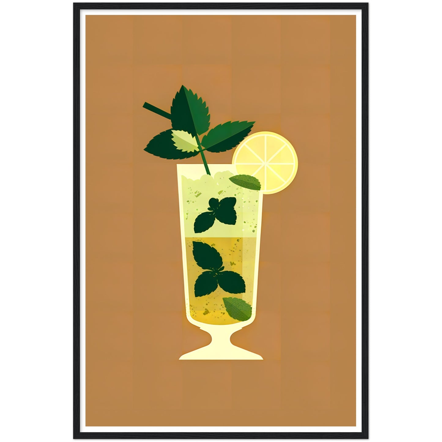 Mojito Cocktail Illustration Wall Art Print