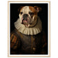 Vintage Tudor-Era Bulldog Portrait Wall Art Print