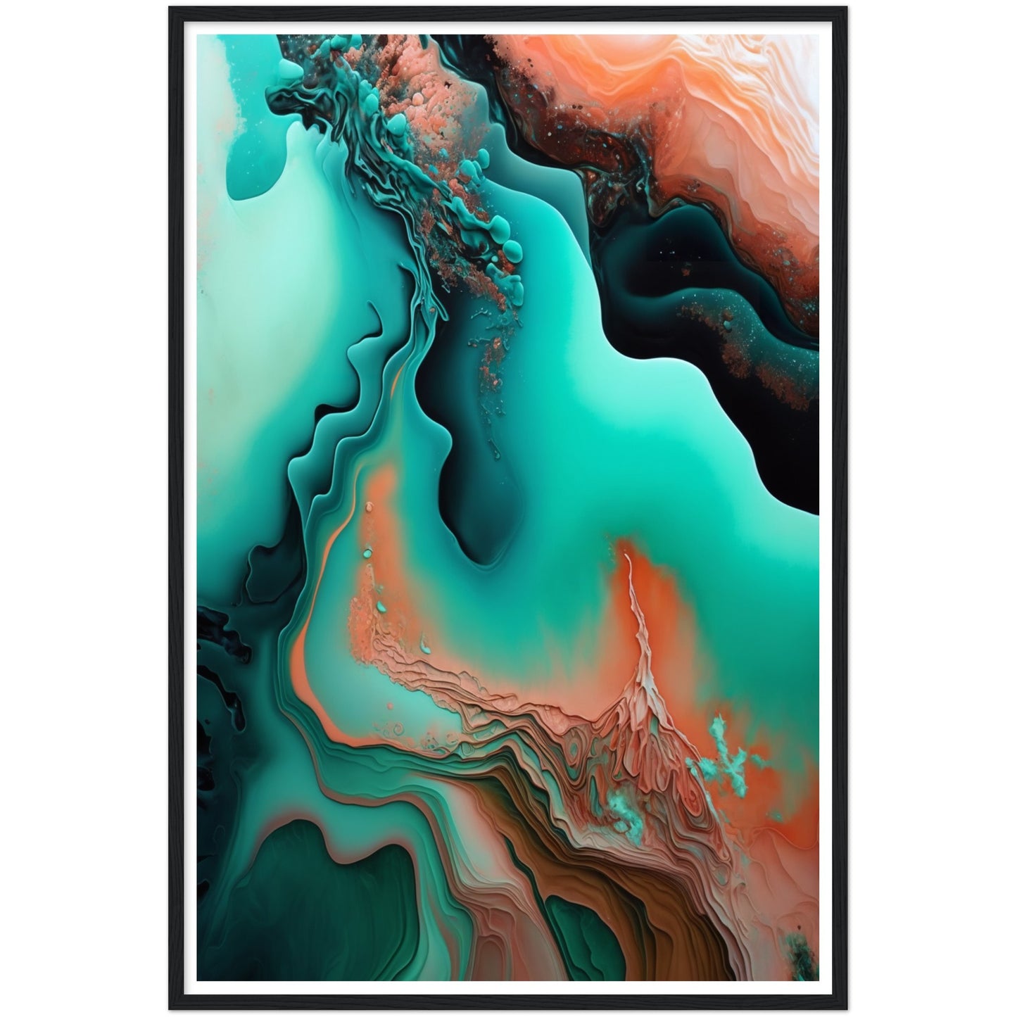 Organic Depths Abstract Painting Wall Art Print