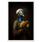 Load image into Gallery viewer, Regency Peacock Art Print - Elegant Floral Majesty