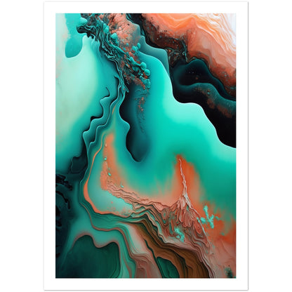 Organic Depths Abstract Painting Wall Art Print