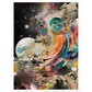 Celestial Collage Embrace Abstract Galaxy Wall Art Print