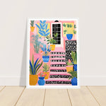 Load image into Gallery viewer, Quirky Pink Cottage Potted Flower Stairs