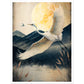 Japanese Inspired Crane Flight Wall Art Print