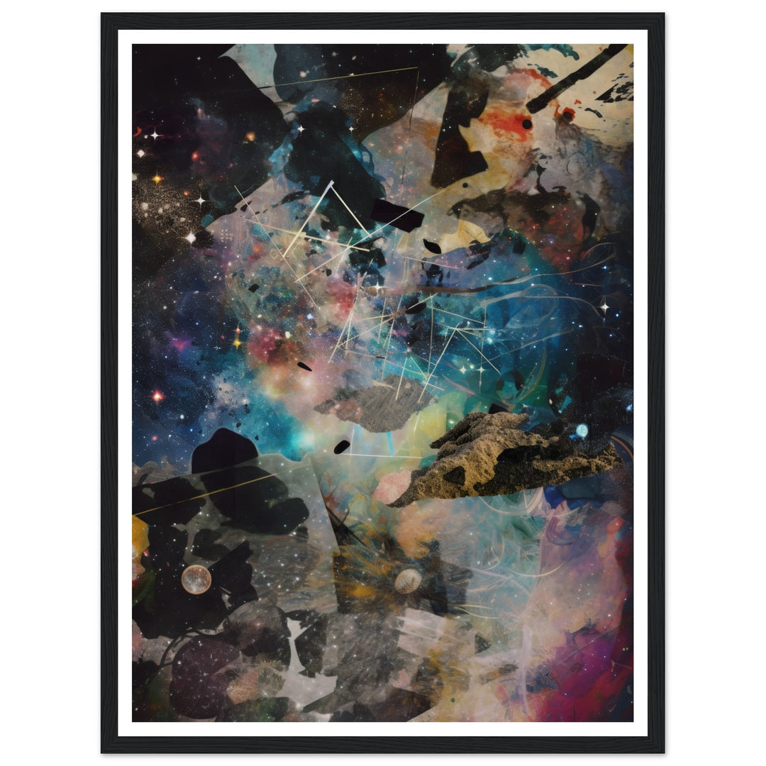 Stellar Space Art Collage Symphony Wall Art Print