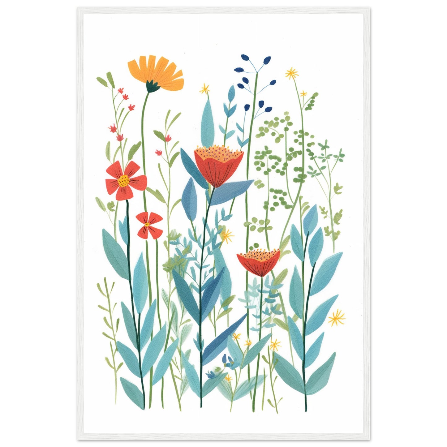 Wild Garden Flowers Wall Art Print