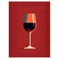 Red Wine Chic Minimalist Wine Glass Art