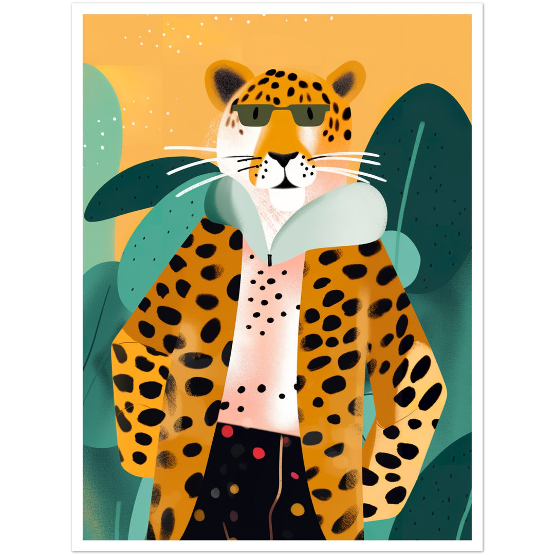 Trendy Leopard Chic Wall Art Print