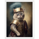 Load image into Gallery viewer, Roman Soldier Cat Wall Art Print
