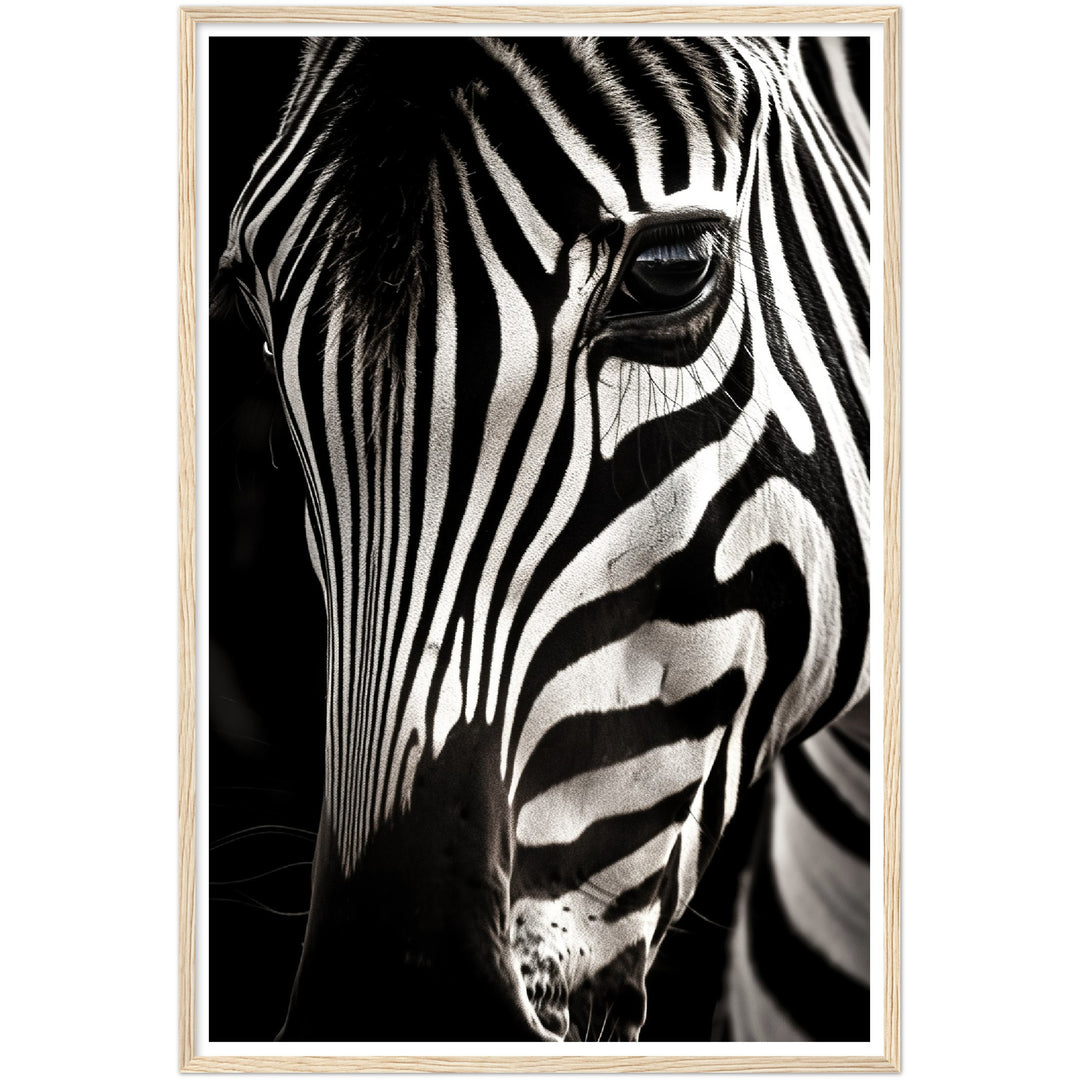 Close-up Zebra Photograph Wall Art Print