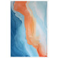 Melted Streams of Orange and Blue Abstract Painting Wall Art Print