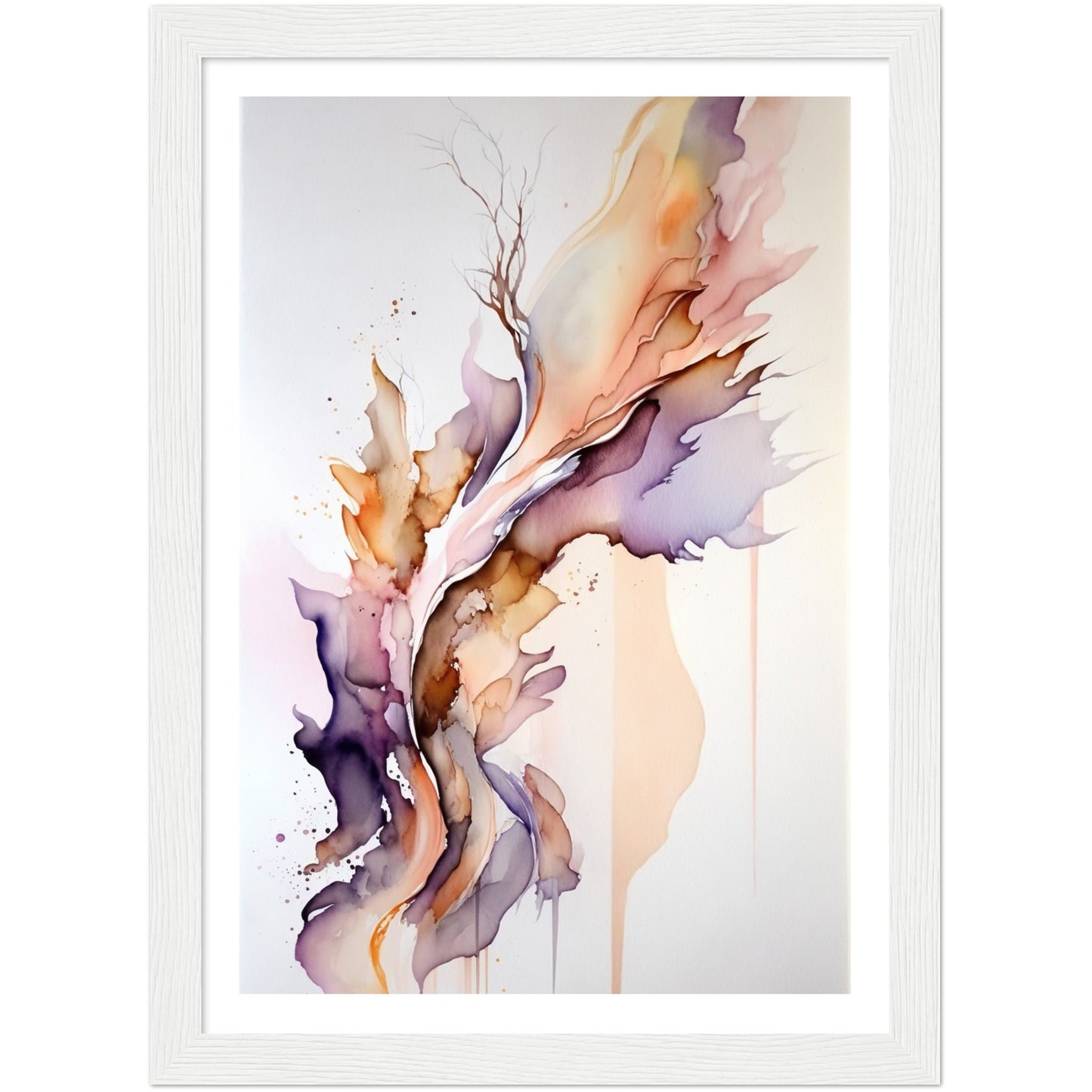 Nature's Pastel Symphony Abstract Shapes Wall Art Print