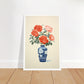 Elegant Roses in Blue Vase Wall Art Print