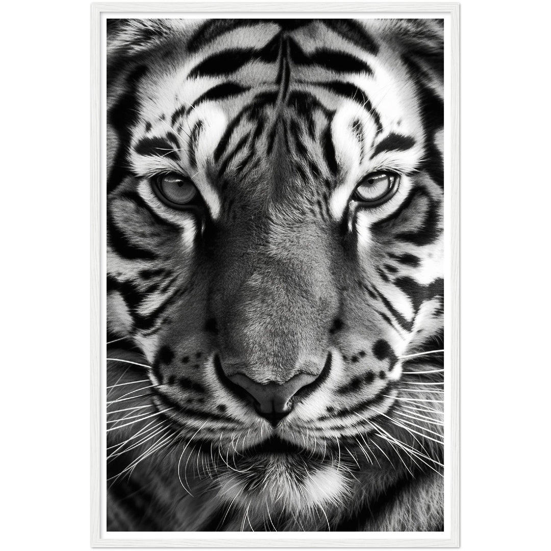 Wild Gaze: Tiger Close-Up Photograph Wall Art Print