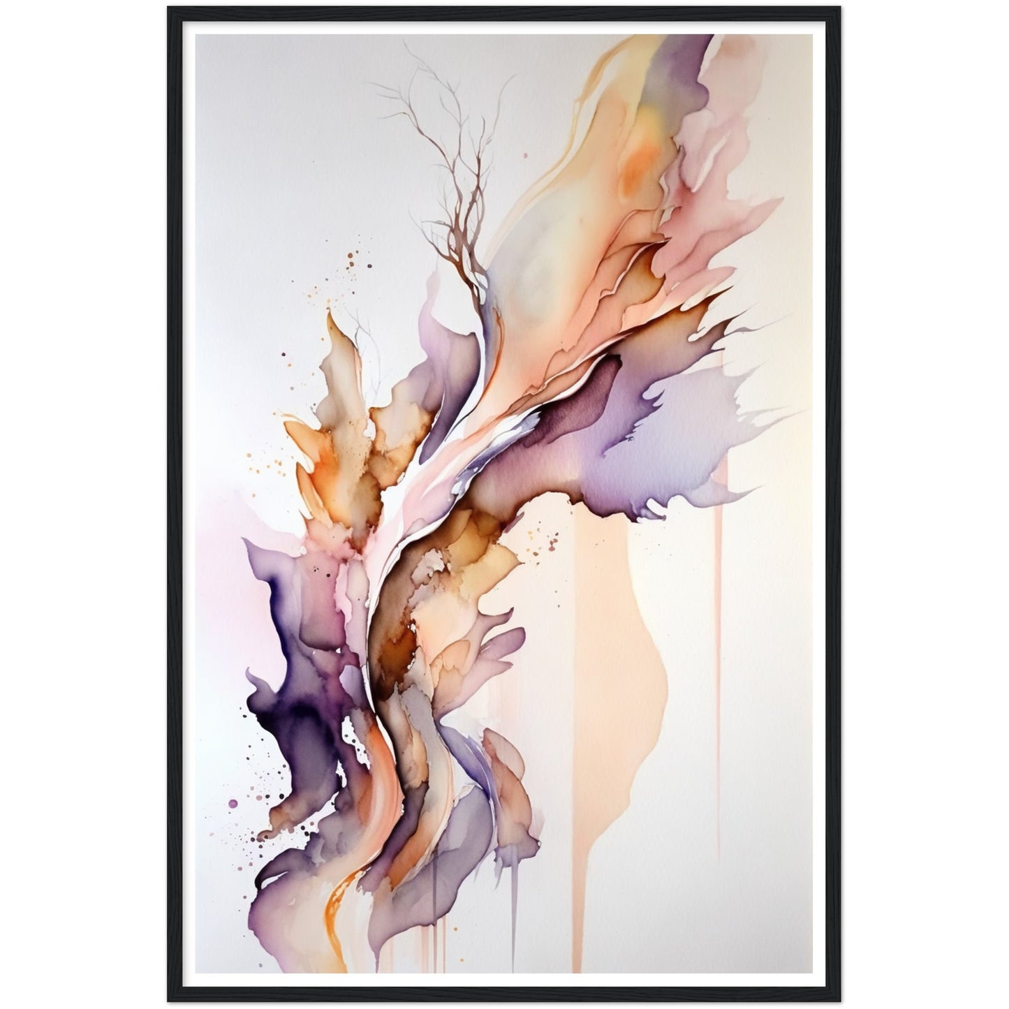 Nature's Pastel Symphony Abstract Shapes Wall Art Print