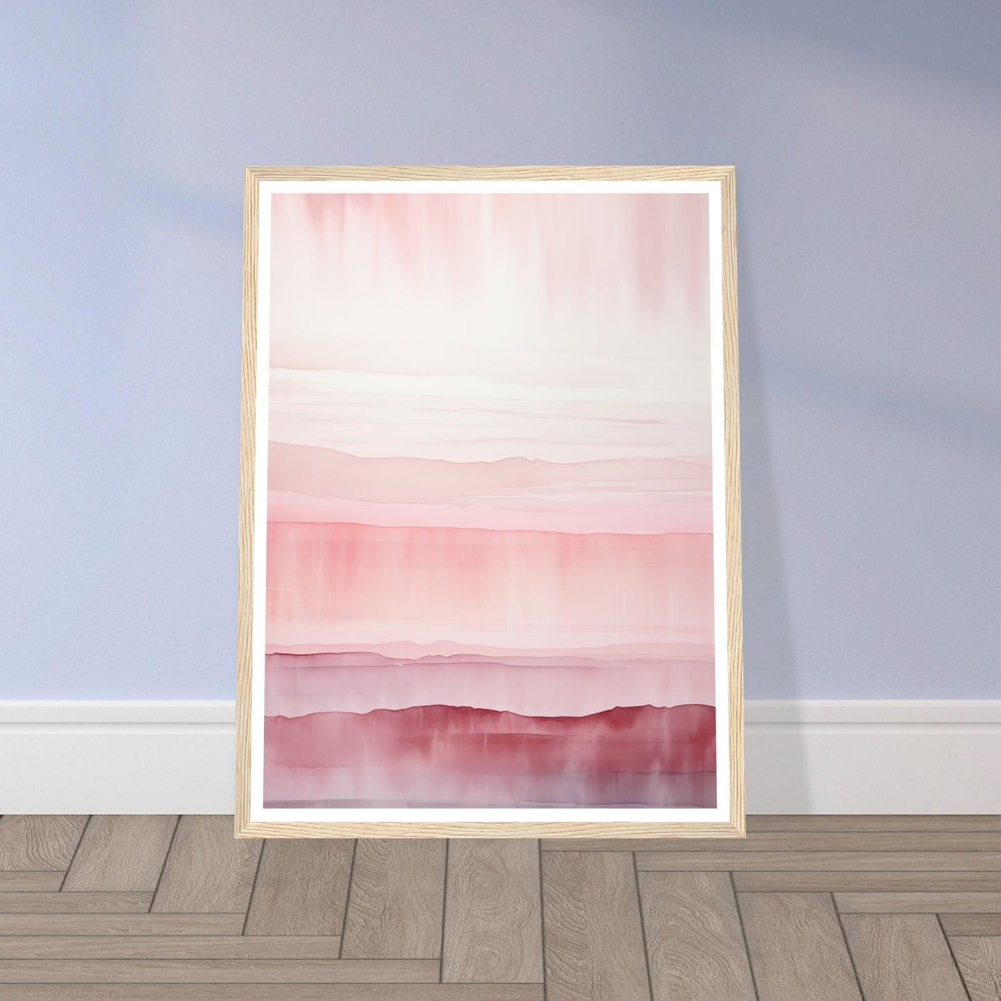 Minimalist Light Pink Abstract Wall Art Print