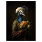 Regency Peacock Art Print - Elegant Floral Majesty