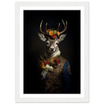 Load image into Gallery viewer, Regency Stag Art Print - Floral Stag