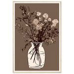 Load image into Gallery viewer, Minimalist Cottagepunk Flower Bouquet Sketch Wall Art Print
