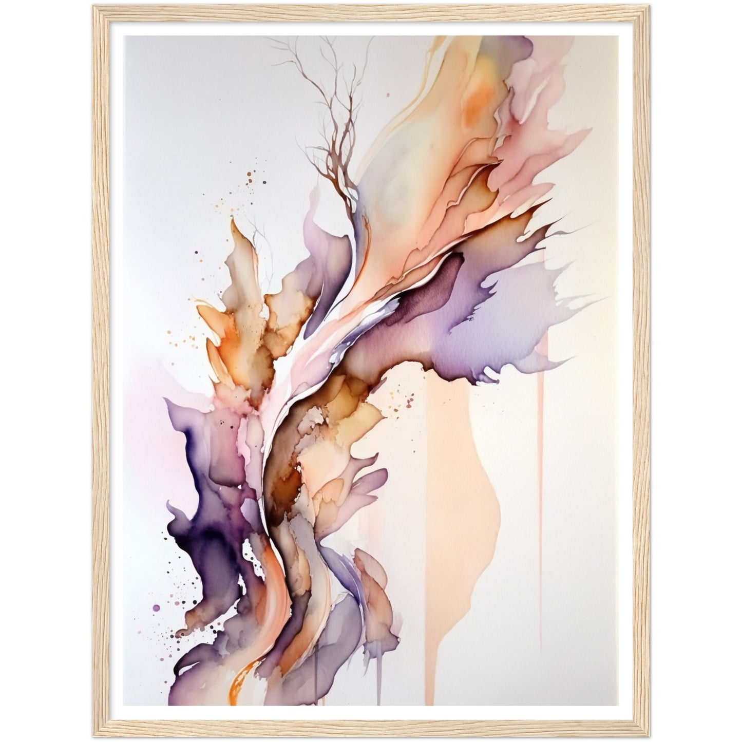 Nature's Pastel Symphony Abstract Shapes Wall Art Print