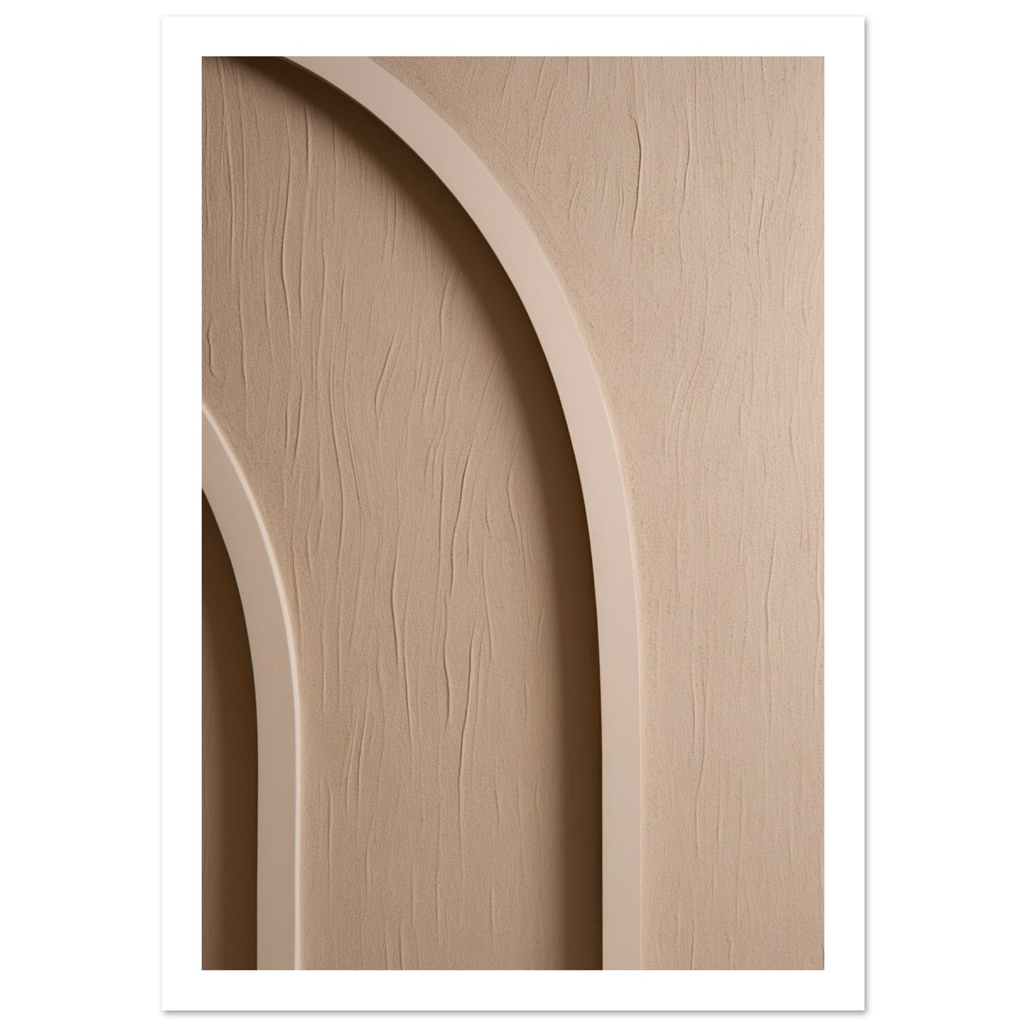 Neutral Sculpted Arch Patterns Wall Art Print