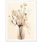 Minimalist Flower Bouquet in Earth Tones Wall Art Print