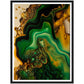 Organic Depths: Green & Brown Painting Wall Art Print