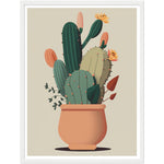 Load image into Gallery viewer, Cactus Chic Flower Wall Art Print
