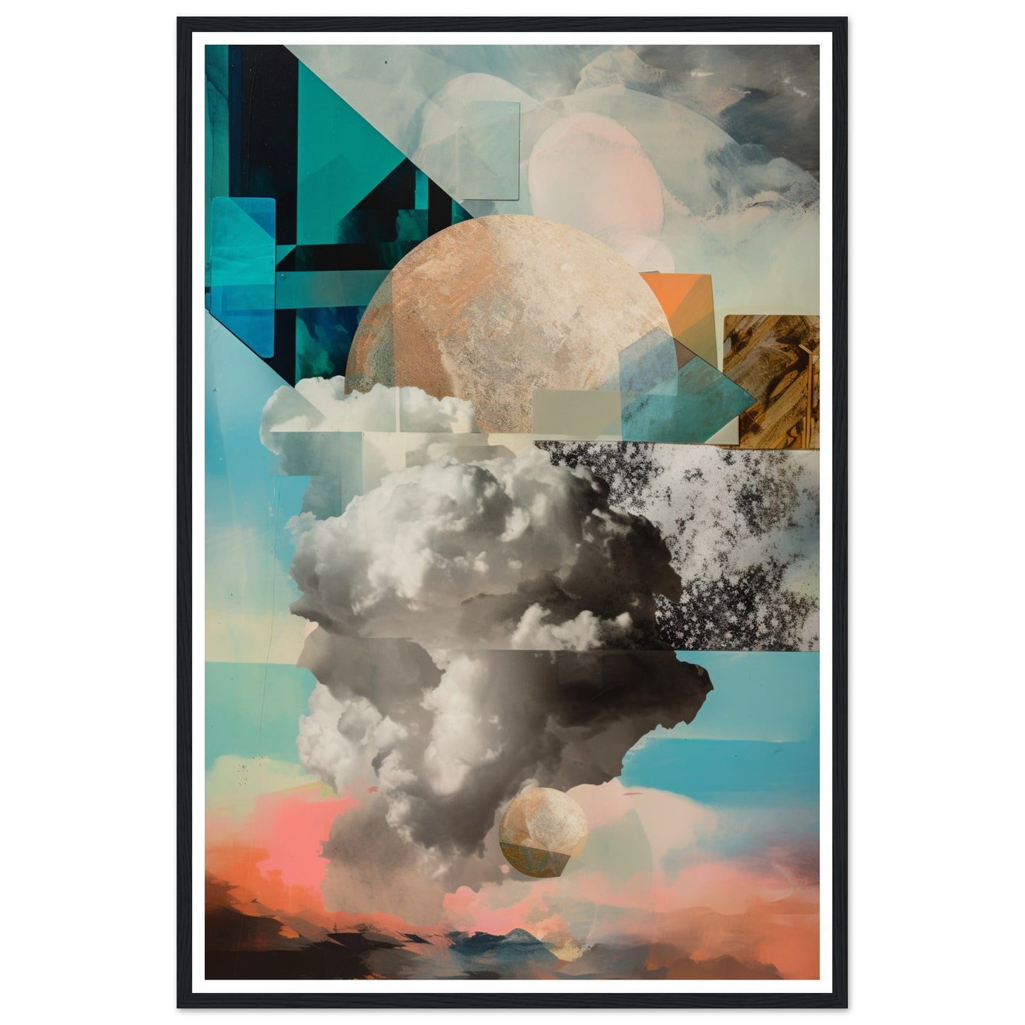 Celestial Cloud Collage Dreamscape Wall Art Print